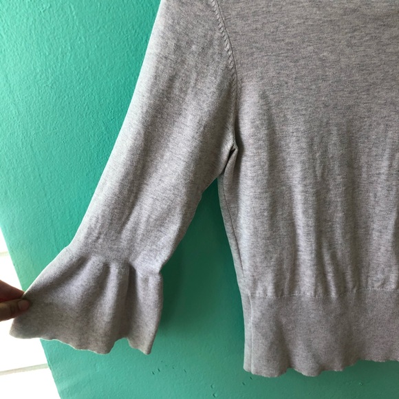 Ann Taylor Gray Bell Sleeve Sweater - Picture 4 of 5